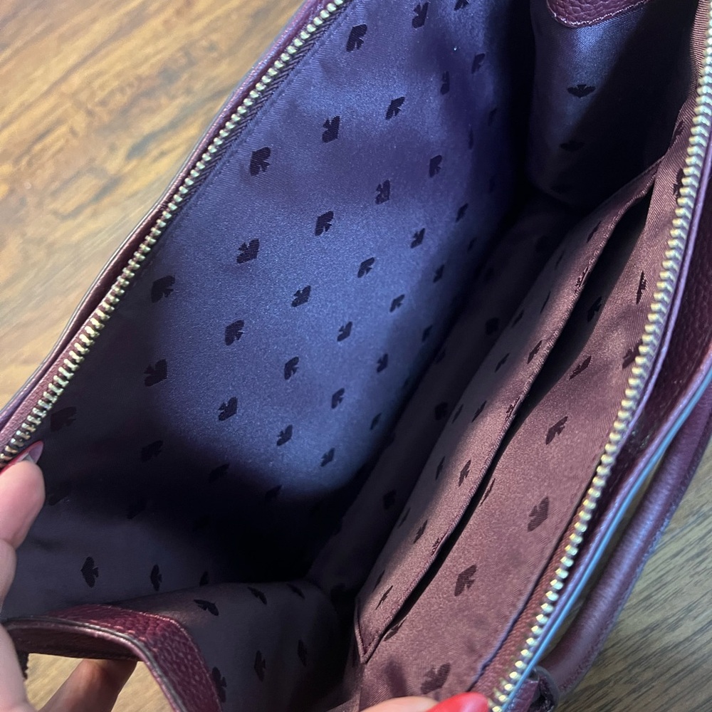 Kate Spade Burgundy Leather Handbag - Picture 7 of 10